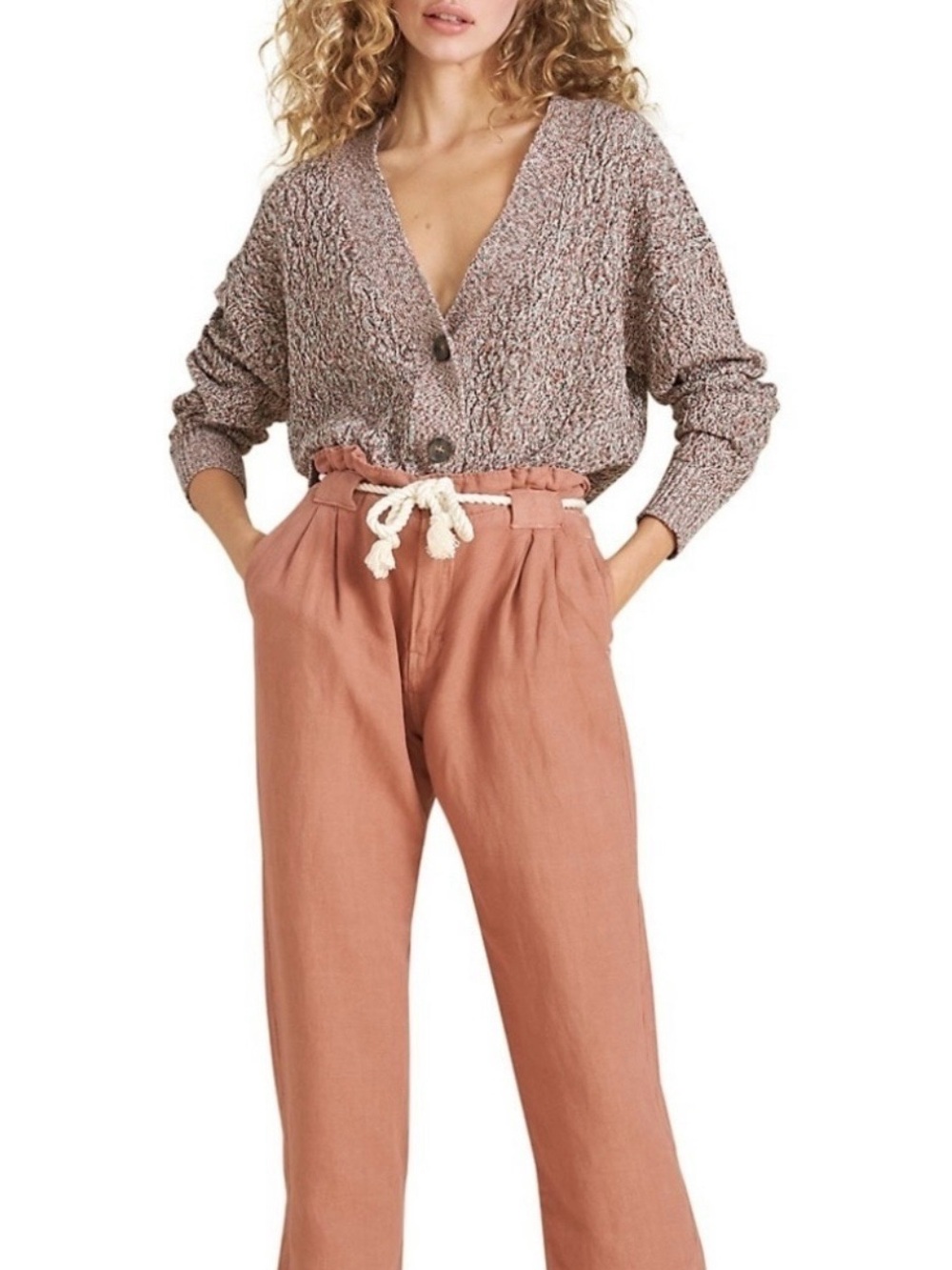 VERONICA BEARD Gio Variegated Knit Cardigan Multi S